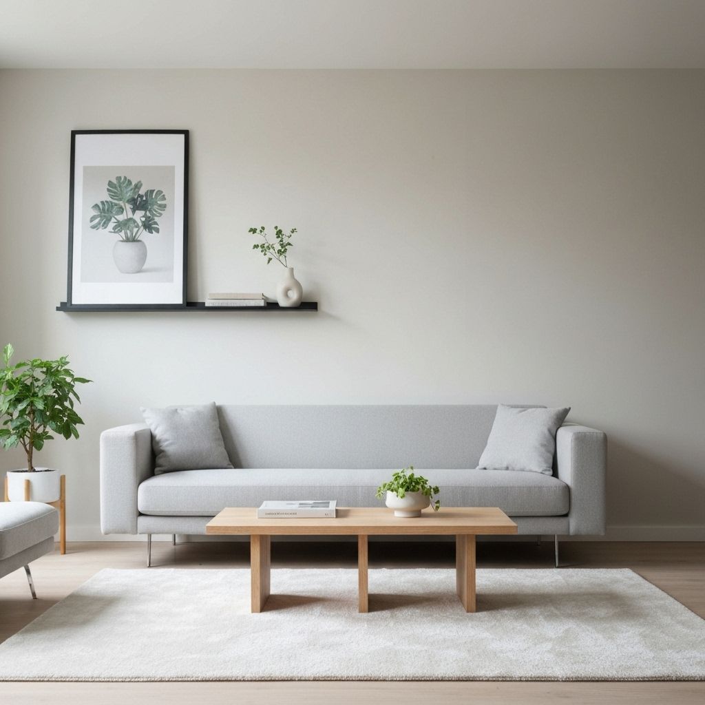 Modern Scandinavian Living Room with Minimalist Furniture